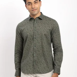 Men Printed Full Sleeve Linen Blend Shirt